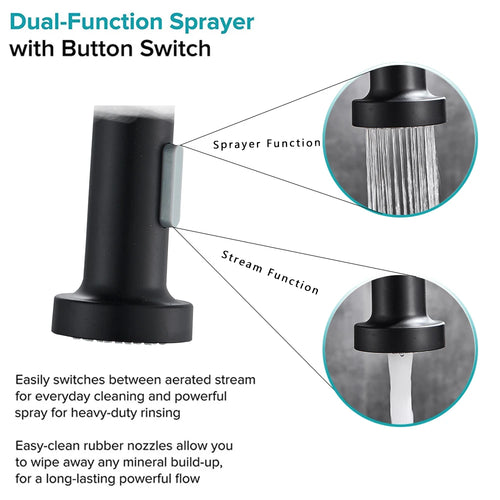 Black Flexible Kitchen Faucet Pull Down Spring Hot Cold Water Mixer Tap 360° Swivel Stream Sprayer Nozzle Kitchen Sink Tap Crane