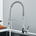 Black Flexible Kitchen Faucet Pull Down Spring Hot Cold Water Mixer Tap 360° Swivel Stream Sprayer Nozzle Kitchen Sink Tap Crane