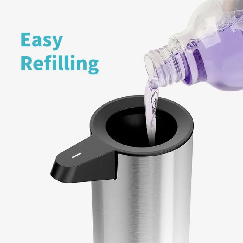AIKE Automatic Kitchen Detergent Dispenser Durable Stainless Steel USB Rechargeable Smart Soap Dispenser Liquid Electric Pump