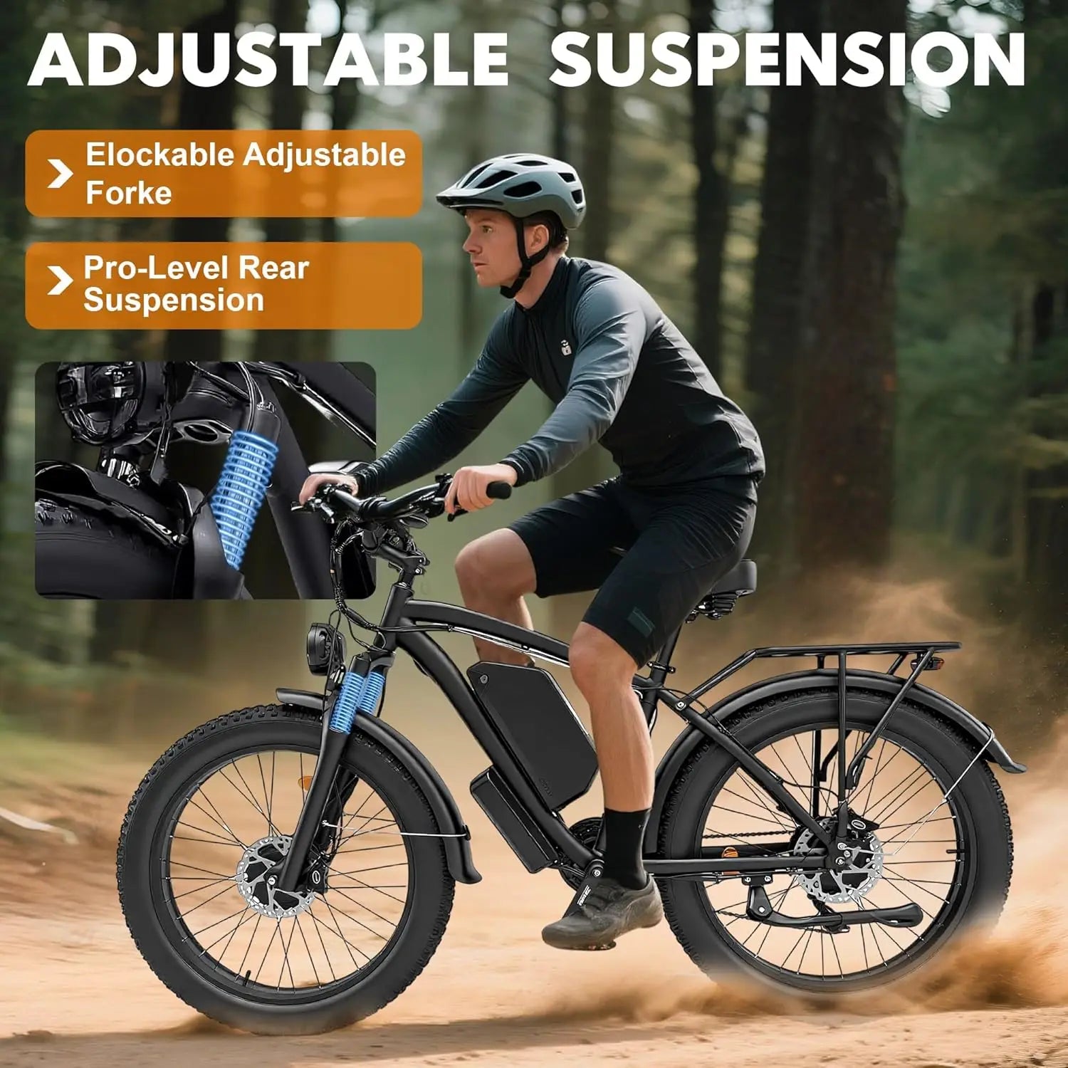 NOVA X1 6000W Peak Dual Motor Electric Bike for Adult, 50MPH with 60V25AH Battery, 26" Fat Tire Electric Bicycle for All Terrain